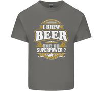 I Brew Beer Qual È Il Tuo Superpotere? Alcohol Uomo Cotone T-Shirt Tee Top