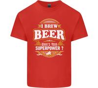 I Brew Beer Qual È Il Tuo Superpotere? Alcohol Uomo Cotone T-Shirt Tee Top