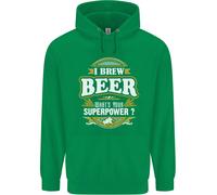 I Brew Beer What's Your Superpower? Alcol Uomo Felpa