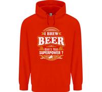 I Brew Beer What's Your Superpower? Alcol Uomo Felpa