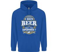 I Brew Beer What's Your Superpower? Alcol Uomo Felpa