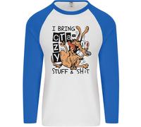 I Bring Crazy Stuff & Sh # T Divertente Cane Uomo L/S Baseball T-Shirt