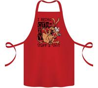 I Bring Pazzo Roba & Sh # T Divertente Cane Cotone Grembiule 100% Biologico
