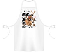 I Bring Pazzo Roba & Sh # T Divertente Cane Cotone Grembiule 100% Biologico