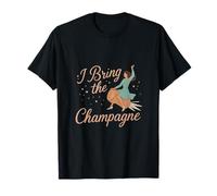 I Bring The Champagne Rose Gold Mint Green Art Maglietta