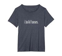 I Build Houses - Funny Builder Maglietta, Donna Plus-Size, Pervinca, 5X