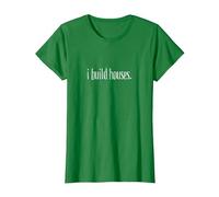 I Build Houses- Funny Builder Maglietta, Donna, Verde Mela, XXL