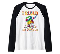 I Build My Own Fun Master Builder Dabbing Toy Funny Maglia con Maniche Raglan