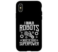 I Build Robots Divertente Robotica Ingegneria Ingegnere Uomini Donne Custodia per iPhone X/XS