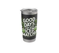 I buoni giorni iniziano con il Matcha ghiacciato Bicchiere termico in acciaio inox doppia parete