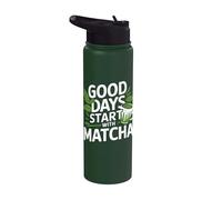 I buoni giorni iniziano con il Matcha Stainless Steel Insulated Water Bottle