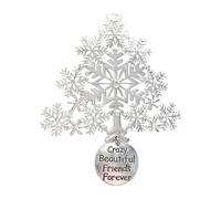 I Buoni Vicini sono Come Stelle, Decorazioni natalizie da appendere, Amore per gli Amici, Famiglia, Decorazioni Fiocchi di Neve Simboleggiano l'Amicizia, per ringraziare i Vicini Amici