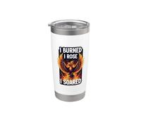 I Burned I Rose I Soared Phoenix Rising Ashes Fire Bird Cool Bicchiere termico in acciaio inox doppia parete