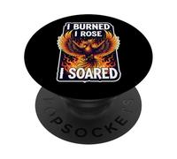 I Burned I Rose I Soared Phoenix Rising Ashes Fire Bird Cool PopSockets PopGrip Adesivo