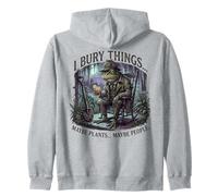 I Bury Things Frog Gardener Dark Humor Shovel Felpa con Cappuccio