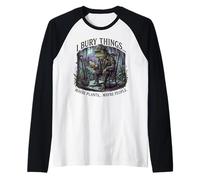 I Bury Things Frog Gardener Dark Humor Shovel Maglia con Maniche Raglan