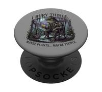 I Bury Things Frog Gardener Dark Humor Shovel PopSockets PopGrip Adesivo