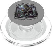 I Bury Things Frog Gardener Dark Humor Shovel PopSockets PopGrip per MagSafe