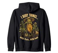 I Bury Things Maybe Plants Maybe People Frog Gardener Felpa con Cappuccio