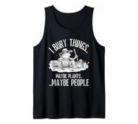 I Bury Things Maybe Plants Maybe People Funny Frog Retro Canotta