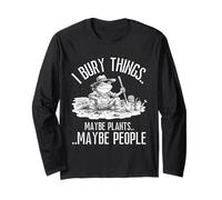 I Bury Things Maybe Plants Maybe People Funny Frog Retro Maglia a Manica