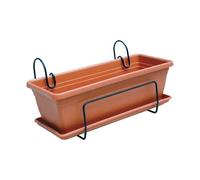 3 Vaso Fioriera in plastica con portavaso e sottovaso 40x20