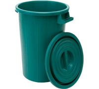 ICS Bidone per immondizia sovrapponibile 100 L Verde H 66 cm con coperchio