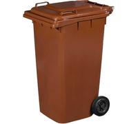 I.C.S. Pattumiera Raccolta differenziata 240Lt 72x58x106h cm Ruote Marrone P1402