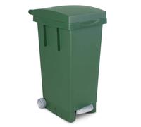Bidone "bigtata" con ruote e pedale lt.80 - cm.39x50x81h. - verde 1 pezzi Ics