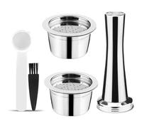 i Cafilas Capsule di caffè ricaricabile Kfee in acciaio inox riutilizzabile capsula di ricarica filtro caffè per caffitaly Tchibo Cafissimo ALDI Expressi Capsule caffè (2Capsule+Tamper)