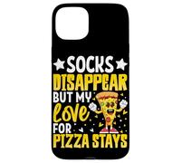 I calzini scompaiono ma il mio amore per la pizza rimane Custodia per iPhone 15 Plus
