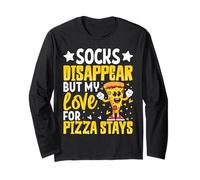 I calzini scompaiono ma il mio amore per la pizza rimane Maglia a Manica