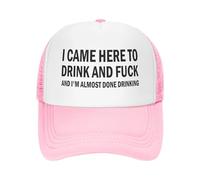 I Came Here To Drink And I'm Almost Done Drinking Donna Uomo Cappellino con Visiera Moda Cappello Trucker Anti-Sole Cappellino da Baseball per Estivo All'Aperto Tennis