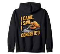 I Came I Saw I Concrete'd (Operaio del Cemento) Felpa con Cappuccio