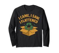 I Came I Saw I Flattened Divertente Gioco di Parole sulla Maglia a Manica