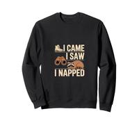 I Came I Saw I Napped Procione Bosco Tenda Felpa