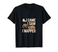 I Came I Saw I Napped Procione Bosco Tenda Maglietta