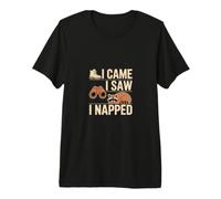 I Came I Saw I Napped Procione Bosco Tenda Maglietta Premium