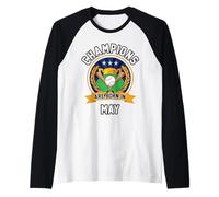 I Campioni Sono Nati a Maggio Baseball Regali di Compleanno Maglia con Maniche Raglan