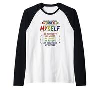 I Can Control Me Motivational Citazione Auto Sviluppo Maglia con Maniche Raglan