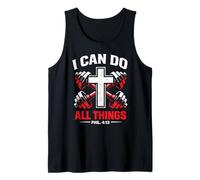 I Can Do all Things Philippians 4:13 Cross Bilanciere Allenamento Canotta