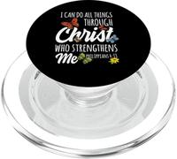 I Can Do All Things Through Christ Buttefly Art Religious PopSockets PopGrip per MagSafe