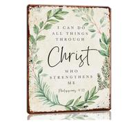 I Can Do All Things Through Christ Modern Metal Wall-Art 12x8 Inch