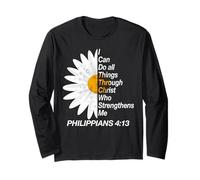 I Can Do all Things Through Christ - Philippians 4:13 Bible Maglia a Manica