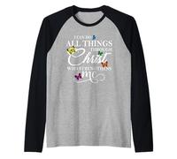 I Can Do all Things Through Christ - Philippians 4:13 Bible Maglia con Maniche Raglan