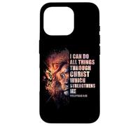 I Can Do All Things Through Christ - Philippians 4:13 Lion Custodia per iPhone 16 Pro