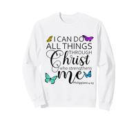 I Can Do all Things Through Christ Sign Philippians 4 13 God Felpa