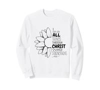 I Can Do all Things Through Christ Sunflower Felpa