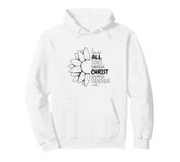 I Can Do all Things Through Christ Sunflower Felpa con Cappuccio