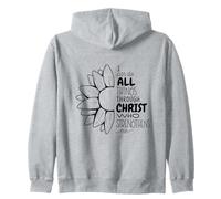 I Can Do all Things Through Christ Sunflower Felpa con Cappuccio